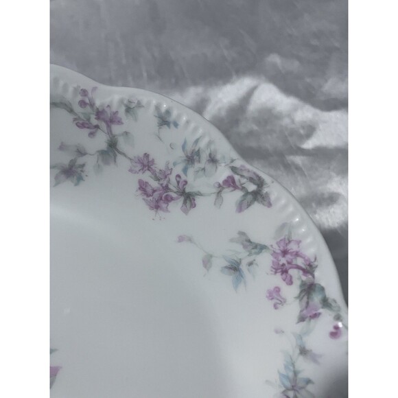 Antique Haviland Limoges NOVA ROSE Princess Sauce Bowl 7’ pink Blue Fleur - Picture 7 of 16